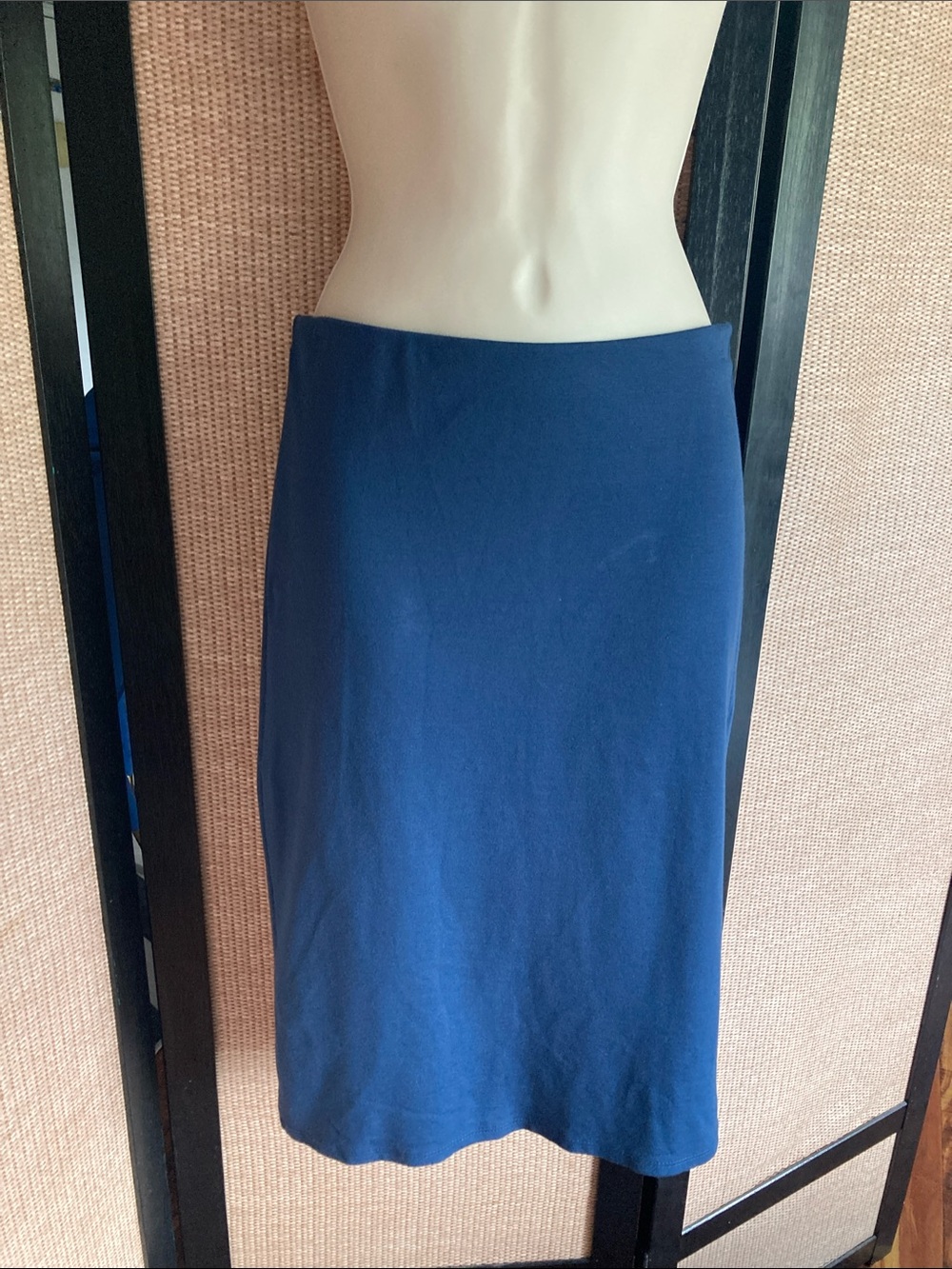 ModCloth Peacock Blue /French Navy Midi Straight Skirt